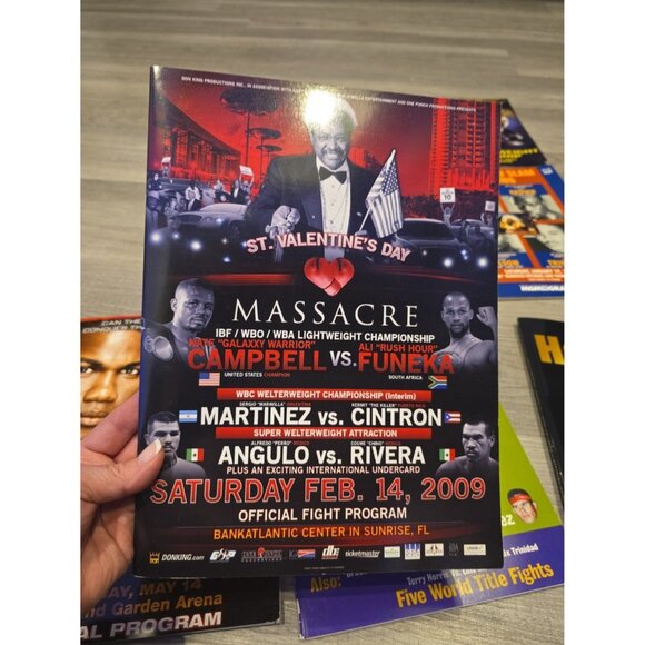 Lot 9 Don king Boxing Official Programs Mike Tyson Mcneeley Holyfield Holmes - Picture 5 of 10